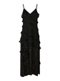 Palazzo Burnout Dress - Black