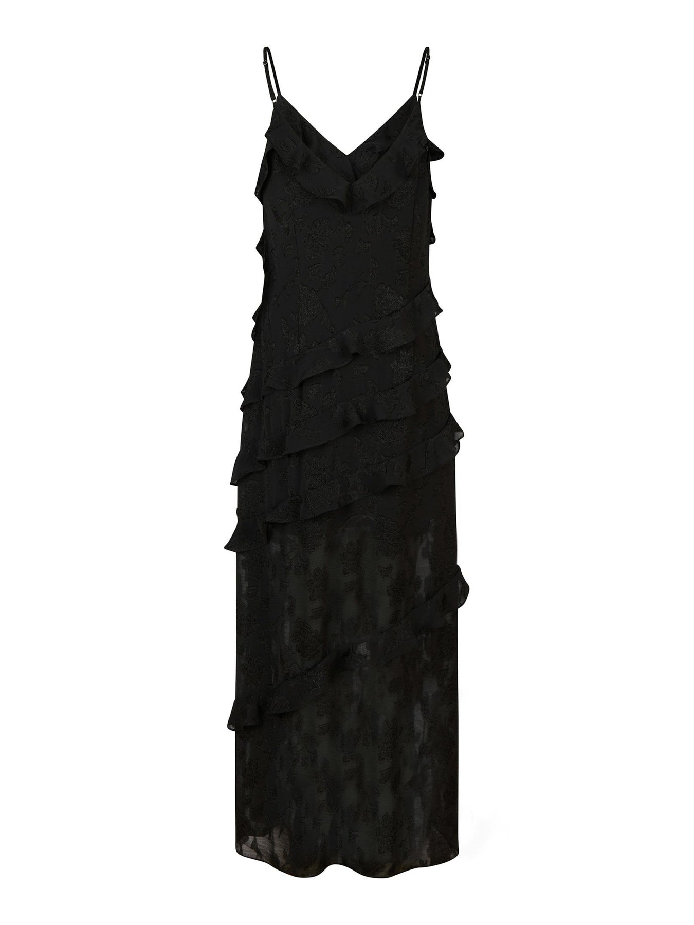 Palazzo Burnout Dress - Black