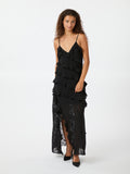 Palazzo Burnout Dress - Black