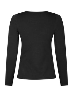 Teller Knit Blouse - Black