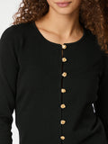 Teller Knit Blouse - Black