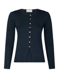 Teller Knit Blouse - Dark Navy