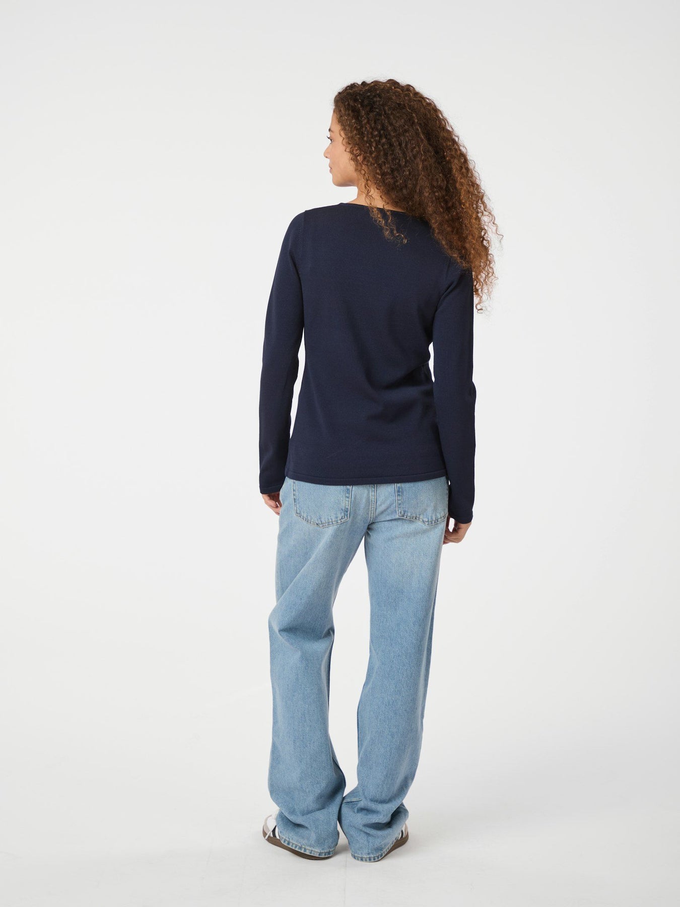Teller Knit Blouse - Dark Navy