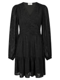 Rihana Burnout Dress - Black