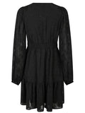 Rihana Burnout Dress - Black