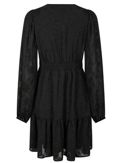 Rihana Burnout Dress - Black