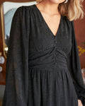 Rihana Burnout Dress - Black