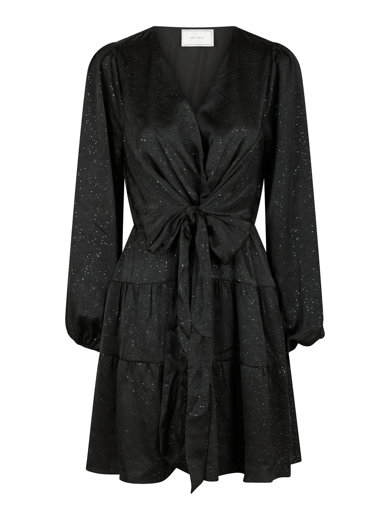 Vivina Glitter Dress - Black/Black Glitter
