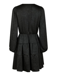 Vivina Glitter Dress - Black/Black Glitter
