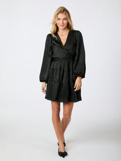 Vivina Glitter Dress - Black/Black Glitter