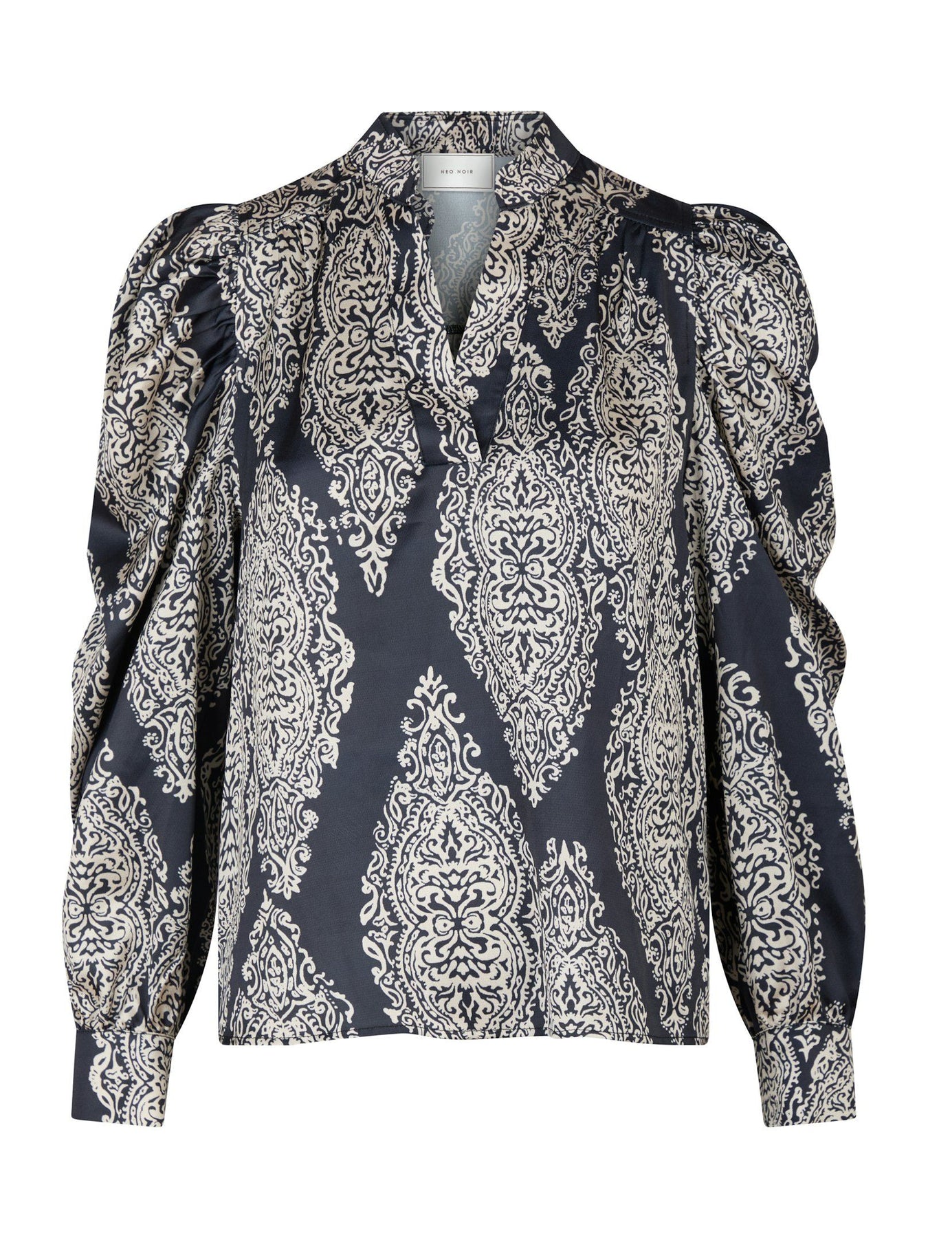 Rosslyn Paisley Drop Blouse - Navy