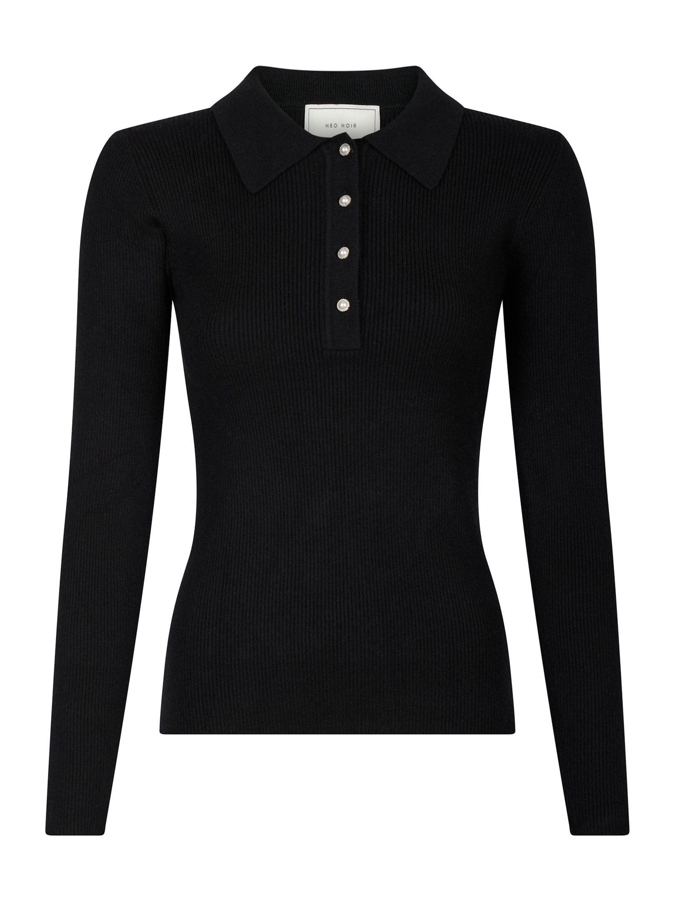 Panama Knit Blouse - Black
