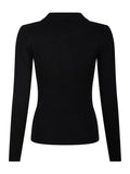 Panama Knit Blouse - Black