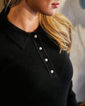 Panama Knit Blouse - Black
