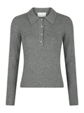 Panama Knit Blouse - Dark Grey Melange