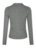 Panama Knit Blouse - Dark Grey Melange