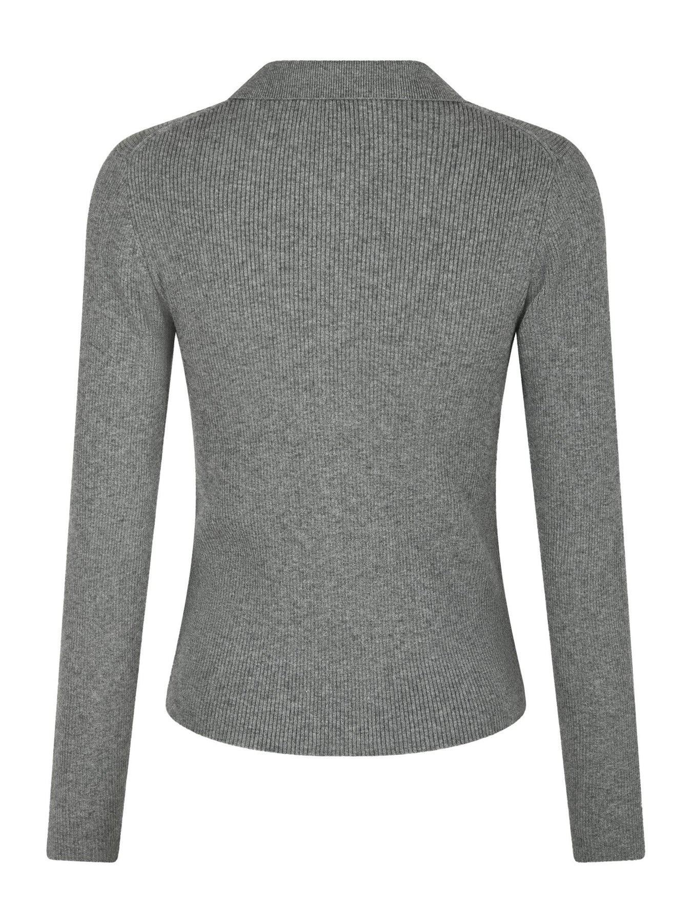 Panama Knit Blouse - Dark Grey Melange