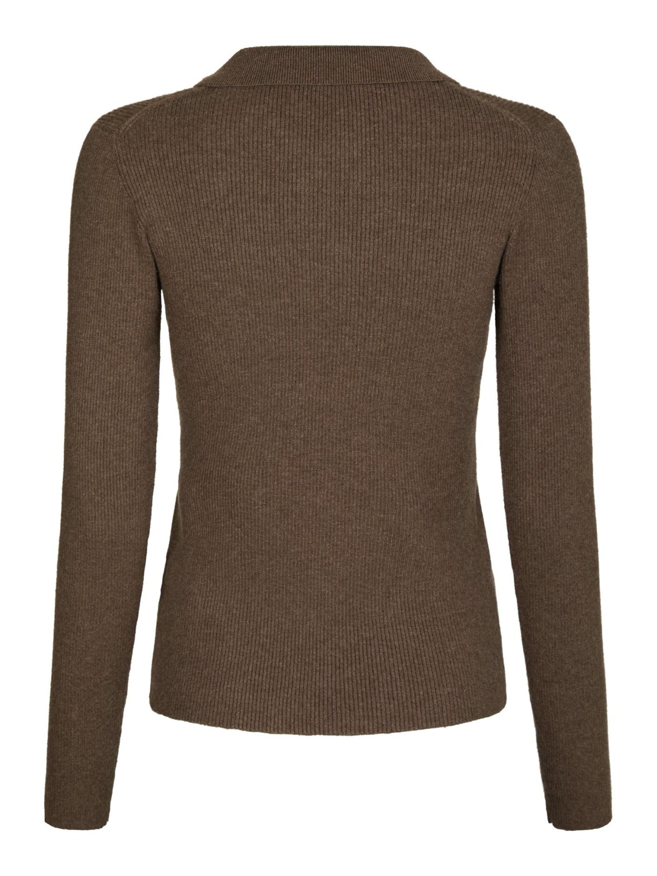 Panama Knit Blus - Brun melerad