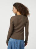 Panama Knit Blus - Brun melerad