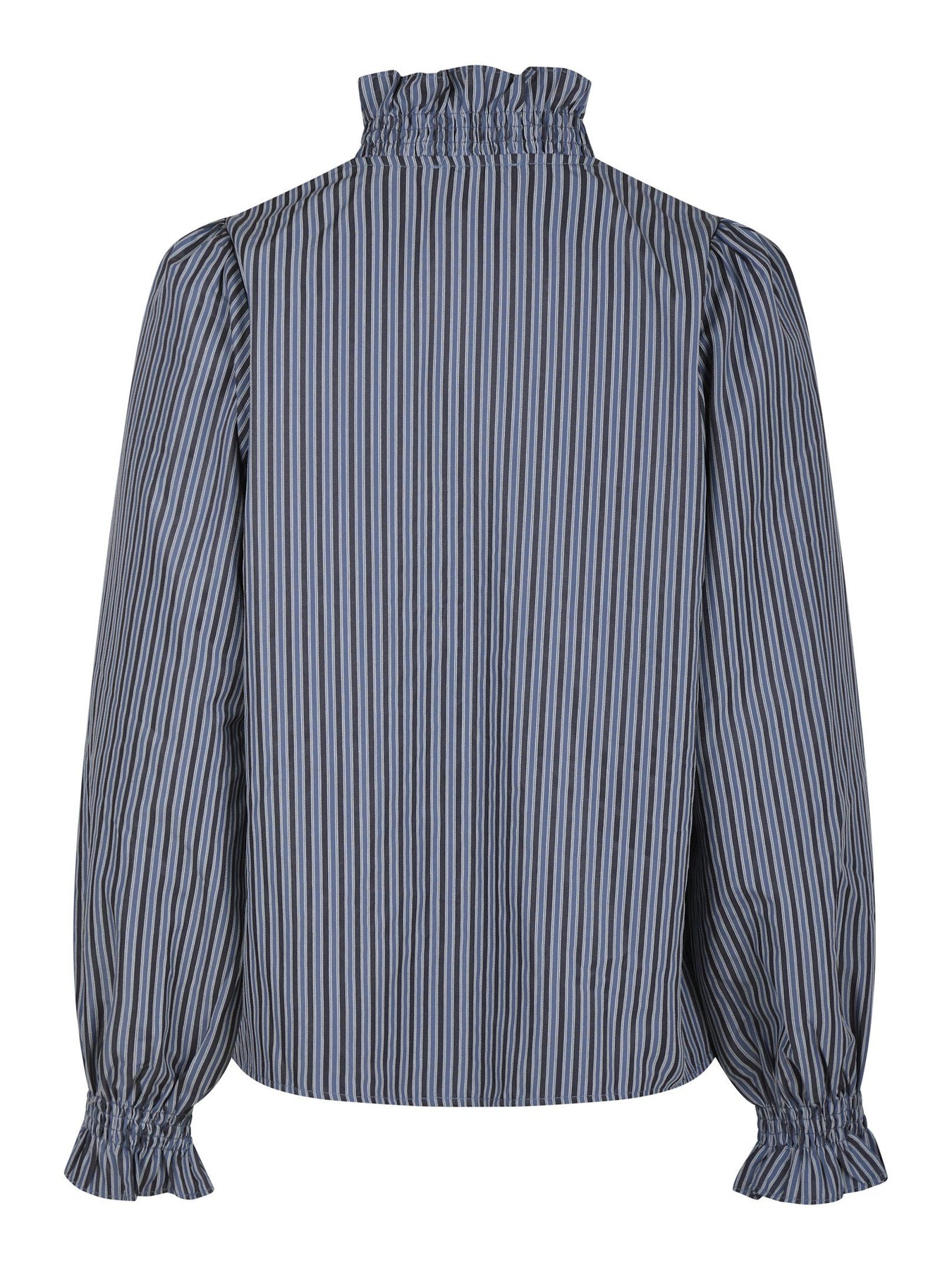Brielle Twill Stripe Shirt - Dusty Blue