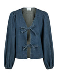Silvi Overdyed Dot Blouse - Ash Blue