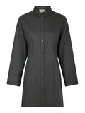 Cajsa Solid Shirt Dress - Dark Grey