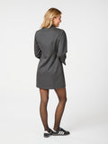 Cajsa Solid Shirt Dress - Dark Grey
