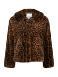 Melodie Leo Faux Fur Jacket - Mörkbrun