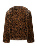 Melodie Leo Faux Fur Jacket - Mörkbrun