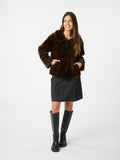 Melodie Leo Faux Fur Jacket - Mörkbrun