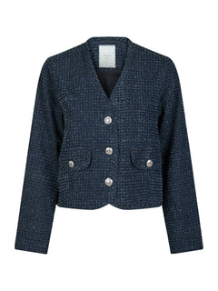 Manua Denim Structure Jacket - Dark Blue
