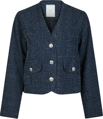 Manua Denim Structure Jacket - Dark Blue