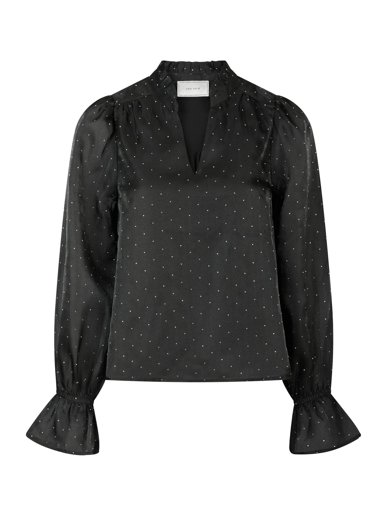 Amara Bedazzled Blouse - Black