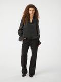 Amara Bedazzled Blouse - Black