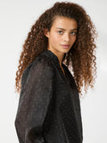 Amara Bedazzled Blouse - Black