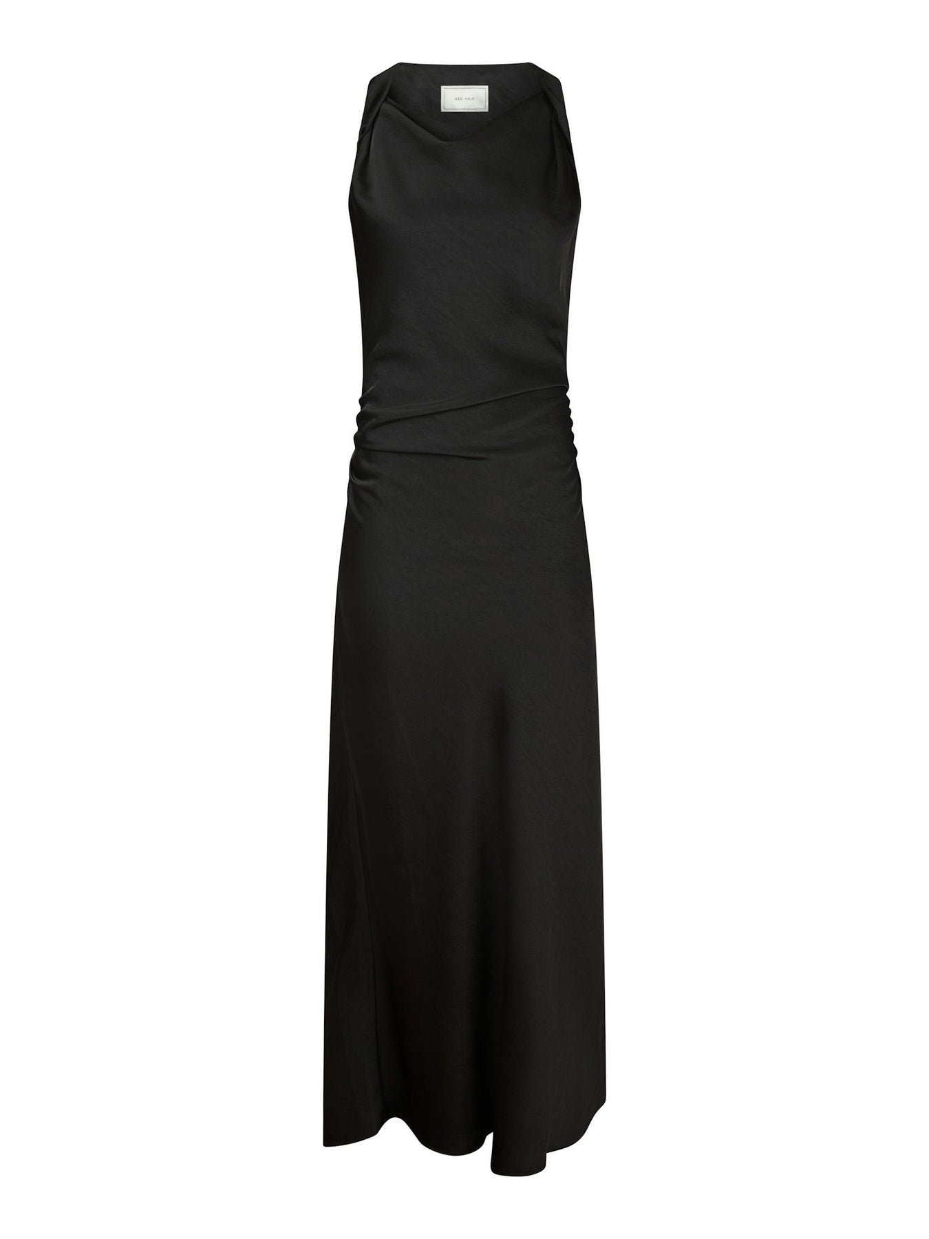 Rima Heavy Sateen Dress - Black