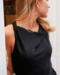 Rima Heavy Sateen Dress - Black