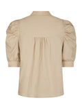 Roella Poplin Blus - Dark Sand
