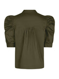 Roella Poplin Blus - Army