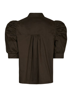 Roella Poplin Blouse - Chocolate Brown