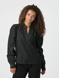 Rosslyn Denim Blouse - Dark Blue
