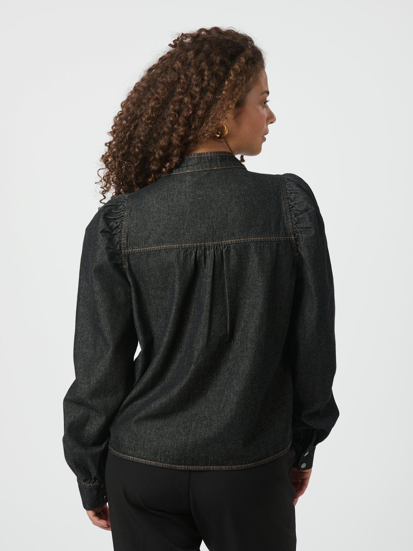Rosslyn Denim Blouse - Dark Blue