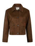 Romana Faux Suede Jacket - Brun