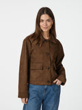 Romana Faux Suede Jacket - Brun