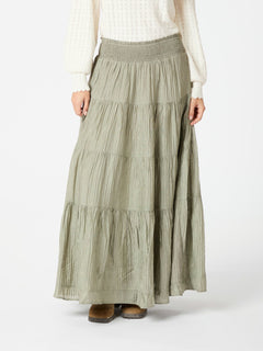 Asta Crepe Skirt - Smoke Green