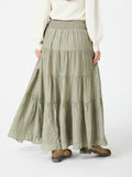 Asta Crepe Skirt - Smoke Green