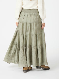 Asta Crepe Skirt - Smoke Green