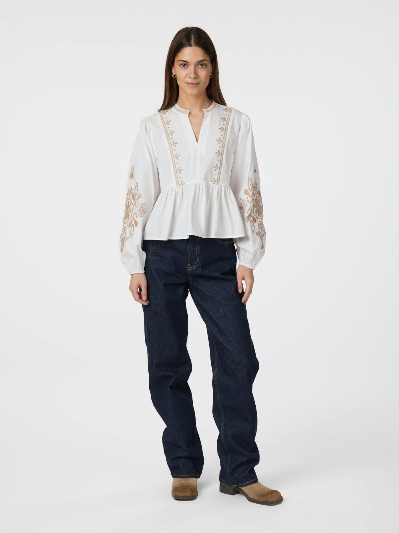 Ginia Emb Blus - Off White