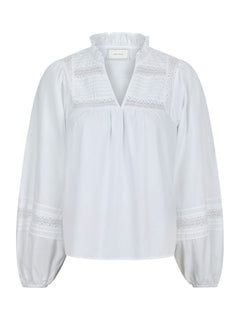Opal C Poplin Blouse - White