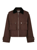 Rivera Canvas Boxy Jacket - Brun
